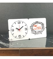 Okul Müdürü Ahşap Masa Saati
