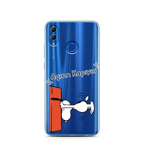 Snoopy Tasarımlı Süper Şeffaf Silikon Telefon Kılıfı Huawei Honor 10 Lite 
