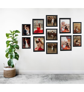 Dekoratif Palet Çoklu Çerçeve Fotoğraflı (model 6) (Siyah)