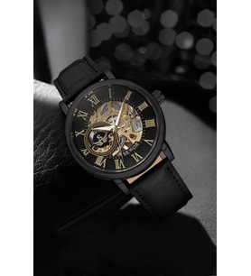 SEWOR WATCH Kurmalı Mekanizma Deri Kordon Kol Saati