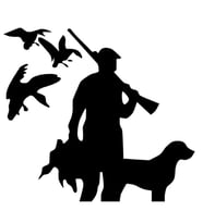 12.8 cm Ördek Avcılık Köpek Araba çıkartma sticker