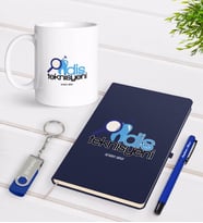 BK Gift Kişiye Özel Diş Teknisyeni Temalı Lacivert Defter Kalem Kupa 32gb USB Bellek Hediye Seti-1 (Model 1)
