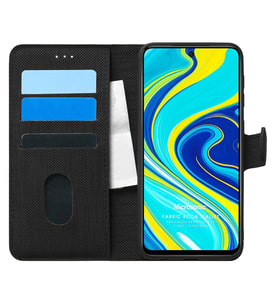 Microsonic Xiaomi Redmi Note 9 Pro Kılıf Fabric Book Wallet Siyah