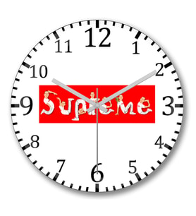Supreme1 Duvar Saati Bombeli Gercek Cam