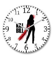 Kill Bill Duvar Saati Bombeli Gercek Cam