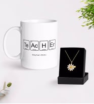 BK Gift Kişiye Özel Öğretmen Kupa Ve Papatya Kolye Hediye Seti-3 (Model 1)