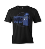 Doctor Who - Phone Box Siyah Erkek Tshirt
