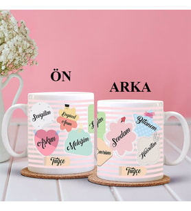 BK Gift Kişiye Özel Sevgililer Günü Tasarımlı Beyaz Kupa Bardak-141