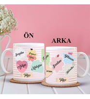 BK Gift Kişiye Özel Sevgililer Günü Tasarımlı Beyaz Kupa Bardak-141