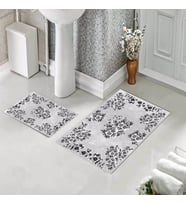 Banyo Halısı Ikili Klozet Takımı Kaymaz Tabanlı (60 xm x 100 cm + 40 cm x 60 cm) 