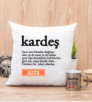 Kardeş Kelime Anlamı Yastık ve Silver Kupa Bardak