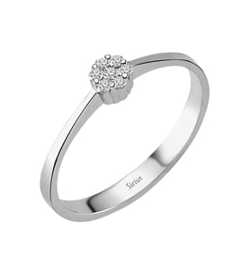 Sirius G Renk 0,25 Karat Tektaş Görünümlü Pırlanta Yüzük 0704R0258