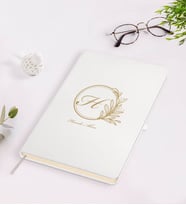 BK Gift Kişiye Özel Baş Harf İsim Tasarımlı Beyaz Defter-8