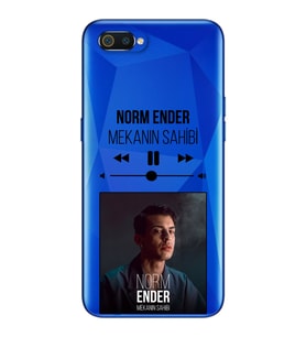 Norm Ender Mp3 Tasarımlı Süper Şeffaf Silikon Telefon Kılıfı Oppo Realmi C2