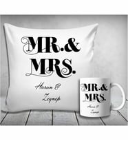Kişiye Özel Mr.&Mrs. Yastık & Kupa
