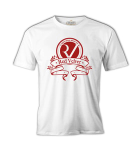 Red Velvet - Logo Beyaz Erkek Tshirt