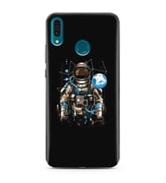 Uzay Astronot Tasarım Süper Şeffaf Silikon Telefon Kılıfı Huawei Y9 (2019)