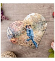 Kişiye Özel Fotoğraf Baskılı kalp puzzle (  33,5 * 29)