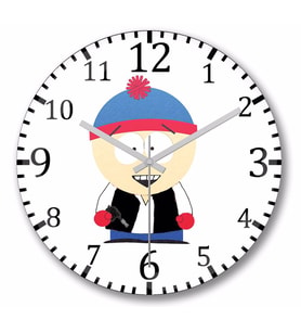 South Park Eric Cartman  Duvar Saati Bombeli    Gercek    Cam