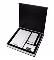 Wings Volans Hediyelik Set  İsme Özel  6000 Mah. Powerbank + Termo Defter + Kartvizitlik + Roller Kalem  Hepsi İsme Özel (Renksiz)
