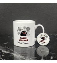 Makine Mühendisi Kupa Bardak ve Anahtarlık Set 003