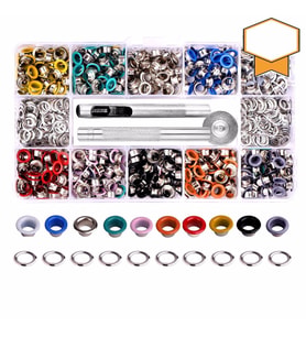 5 mm Renkli Metal Kuş Gözü 300 Set ve Saklama Kutusu