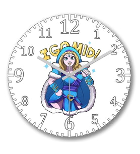 World Of Warcraft Crystal Maiden Duvar Saati Bombeli Gercek Cam