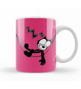 Felix the Cat Hammock Kupa Bardak Porselen