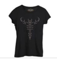 Burç - Scorpio Tatoo Siyah Kadın Tshirt