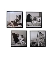 Yapışan Kare 3 lü Fotoğraf Çerçevesi Siyah +resim baskısı