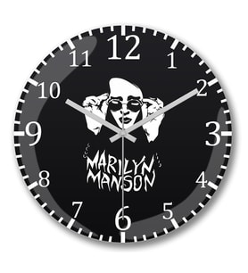 Marilyn Monroe 4 Duvar Saati Bombeli Gercek Cam