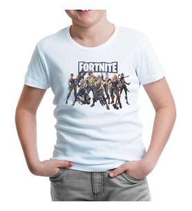 Fortnite - Dream Team Beyaz Çocuk Tshirt