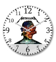 Metallica1 Duvar Saati Bombeli Gercek Cam