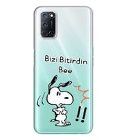 Snoopy Tasarımlı Süper Şeffaf Silikon Telefon Kılıfı Oppo A52-A72
