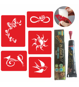 Bahar Sarhoşluğu Kına Dövme ve Şablon Seti Tattoo