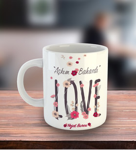 Kişiye Özel Aşkım Bahardı Temalı Kupa Bardak 80723