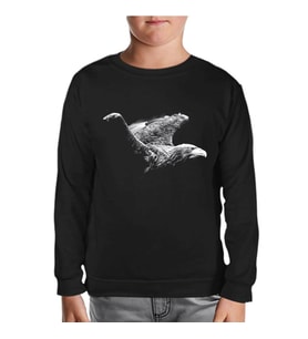 Kartal Siyah Çocuk Sweatshirt