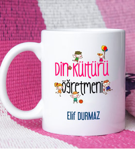 Din Kültürü Öğretmeni Tasarımlı Kişiye Özel Hediye Din Kültürü Öğretmeni Kupa Bardak