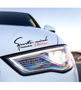 Peugeot Sport Mind Kaput Üzerinde Araba Sticker Yapıştırması