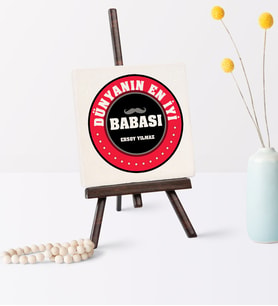 Babalar Gününe Özel Dünyanın En İyi Babası Şovaleli Doğal Taş  7