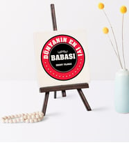 Babalar Gününe Özel Dünyanın En İyi Babası Şovaleli Doğal Taş  7