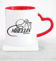 BK Gift Kişiye Özel Mesleki Müezzin Kırmızı Kalpli Kupa Bardak  1