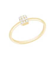 Diamond Line-Gülaylar Altın 14 Ayar Baget Taşlı Yüzük
