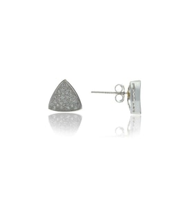 Söğütlü Silver Zirkon taşlı üçgen küpe
