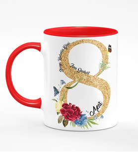 BK Gift Kişiye Özel Kadınlar Günü Kırmızı Kupa Bardak  15