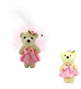 Süslü Minik Ayıcık Süs, 11 x 6 - Pembe