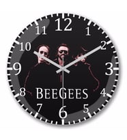 Bee Gees One Night Only Duvar Saati Bombeli Gercek Cam