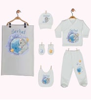 Pia Baby Gl 1939-07 İsme Özel Battaniye Zıbın Set