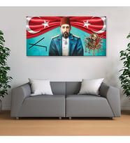 Osmanlı Arması Sultan Abdülhamid Han Kanvas Tablo