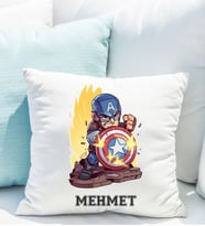 Marvel Kaptan Amerika Yastığı Kişiye Özel